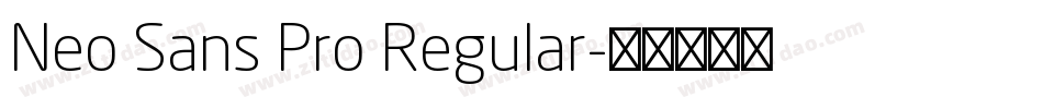 Neo Sans Pro Regular字体转换